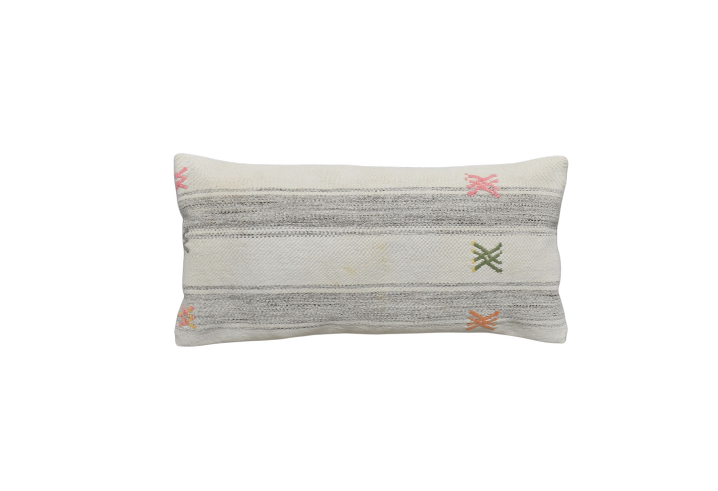 Kilim Antik El Dokuma Lumbar Kilim Kırlent Yastık Kılıfı 0320 - Yeni - Çok Renkli