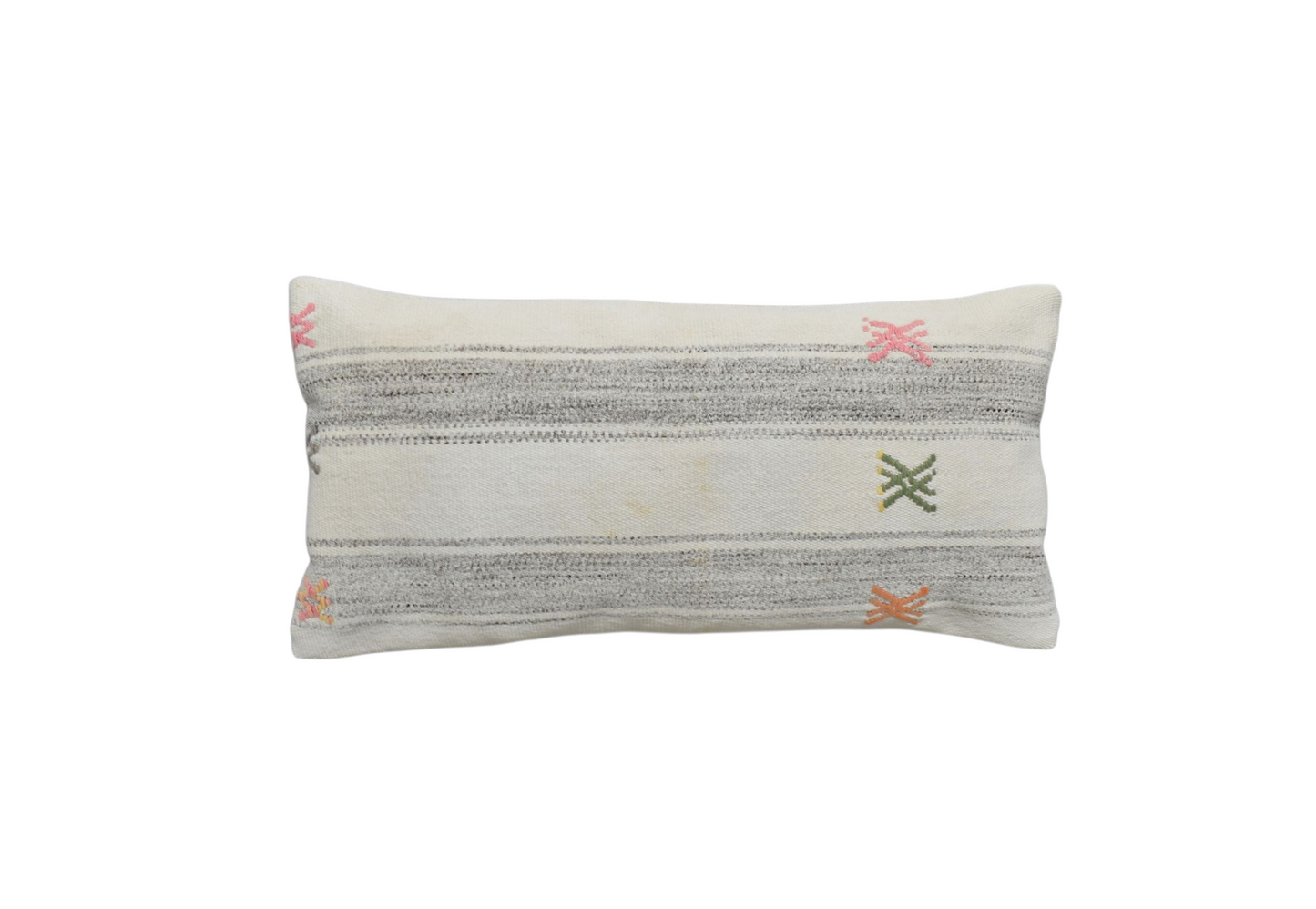 Kilim Antik El Dokuma Lumbar Kilim Kırlent Yastık Kılıfı 0320 - Yeni - Çok Renkli