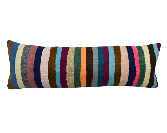 Kilim Antik El Dokuma Lumbar Kilim Kırlent Yastık Kılıfı 0344 - Yeni - Çok Renkli
