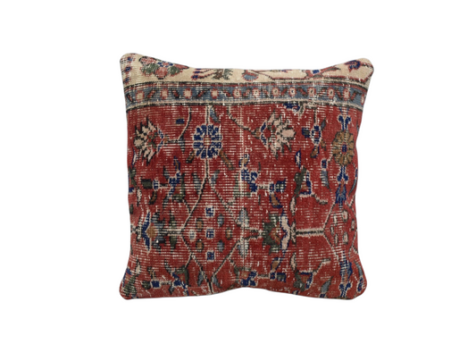 Kilim Antik El Dokuma Kilim Kırlent Yastık Kılıfı 0348 - Vintage - Çok Renkli