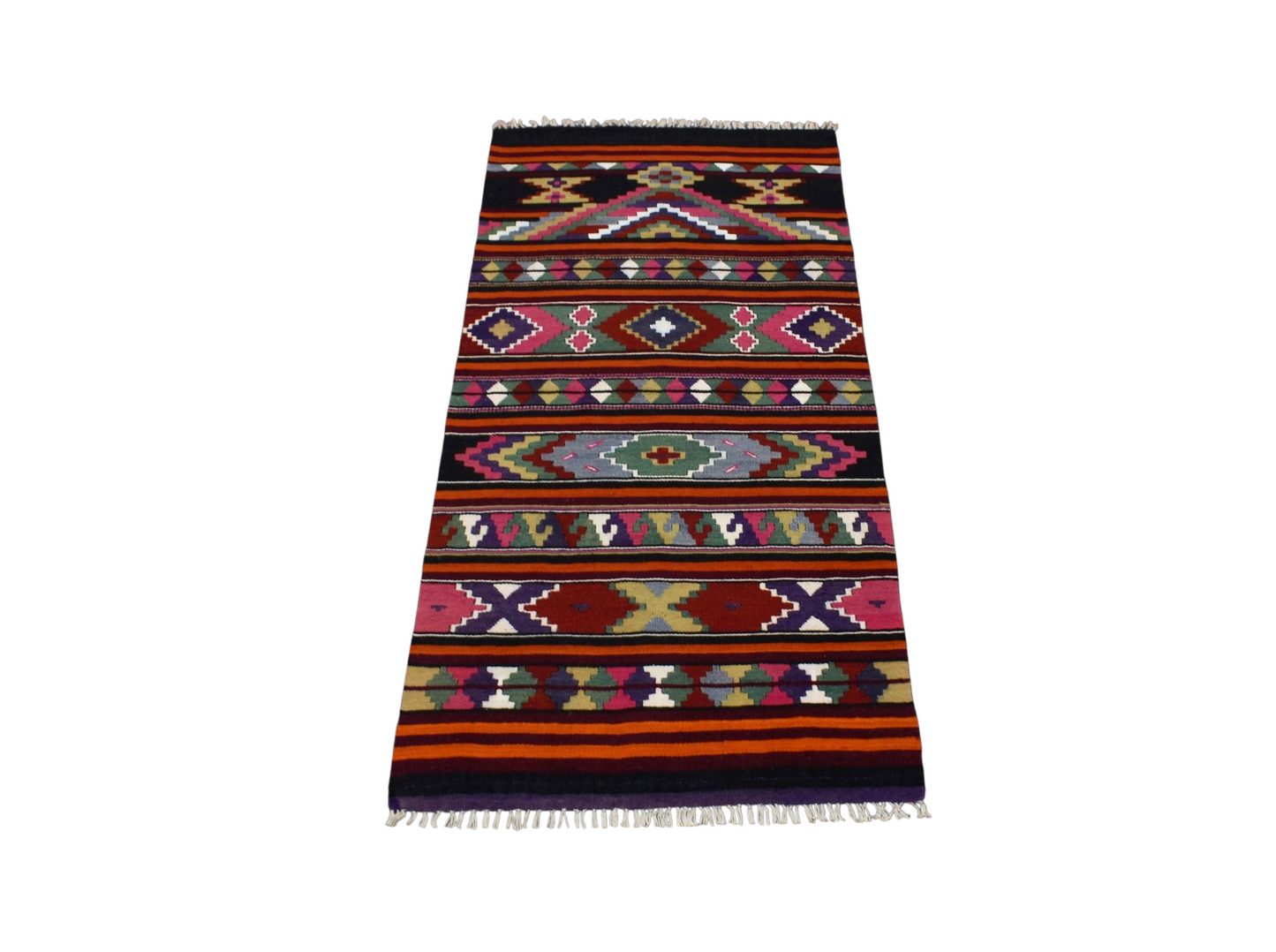 Kilim Antik El Dokuma Malatya Seccade Yün Kilim 0362 - Yeni - Çok Renkli