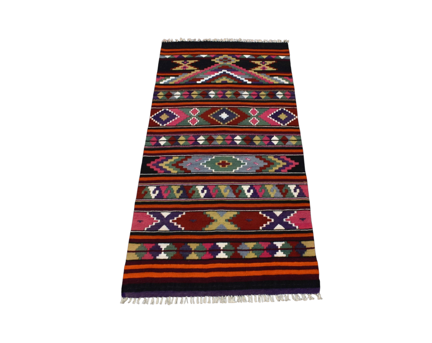 Kilim Antik El Dokuma Malatya Seccade Yün Kilim 0362 - Yeni - Çok Renkli