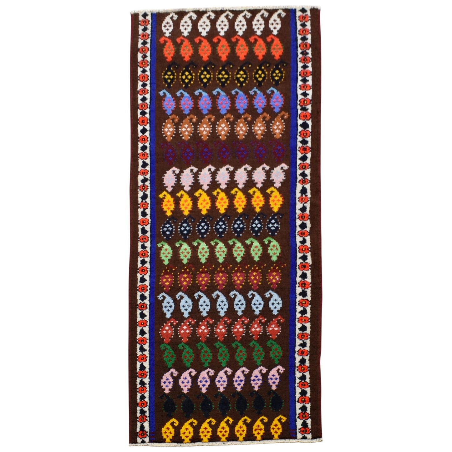 Kilim Antik El Dokuma Bademli Herki Yolluk Yün Halı 0364 - Yeni - Çok Renkli