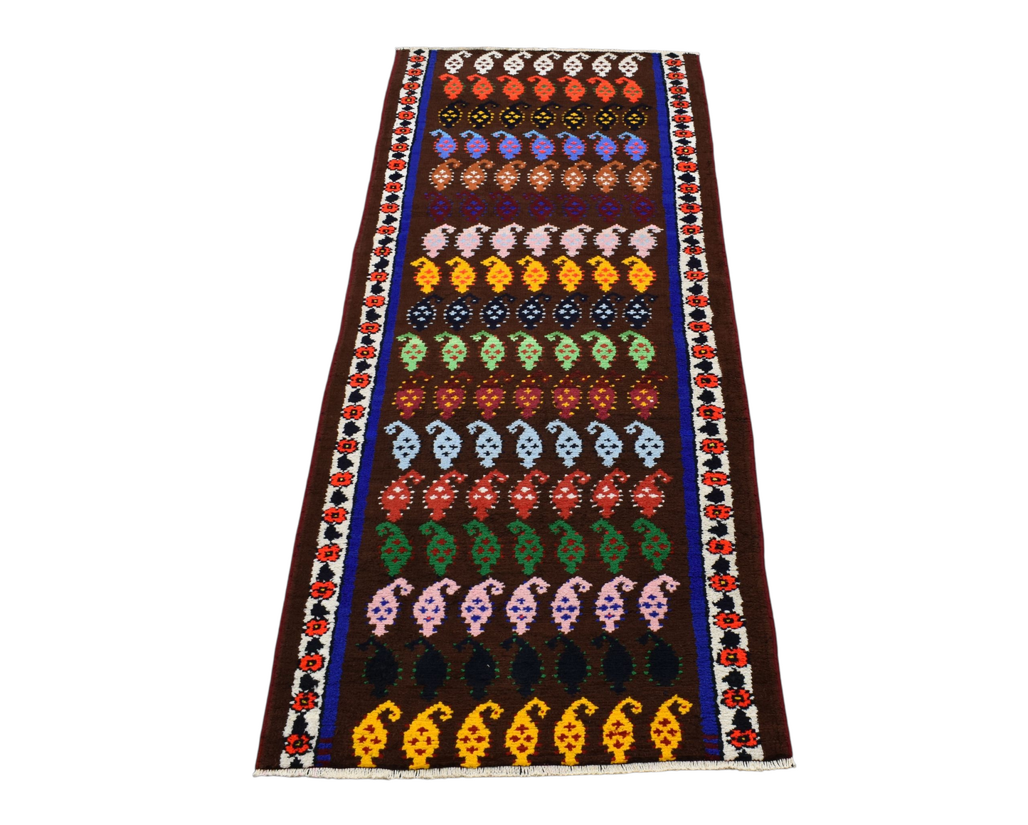 Kilim Antik El Dokuma Bademli Herki Yolluk Yün Halı 0364 - Yeni - Çok Renkli