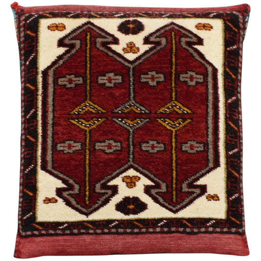 Kilim Antik El Dokuma Malatya Yün Halı Köşe Minderi 0367 - Yeni - Çok Renkli