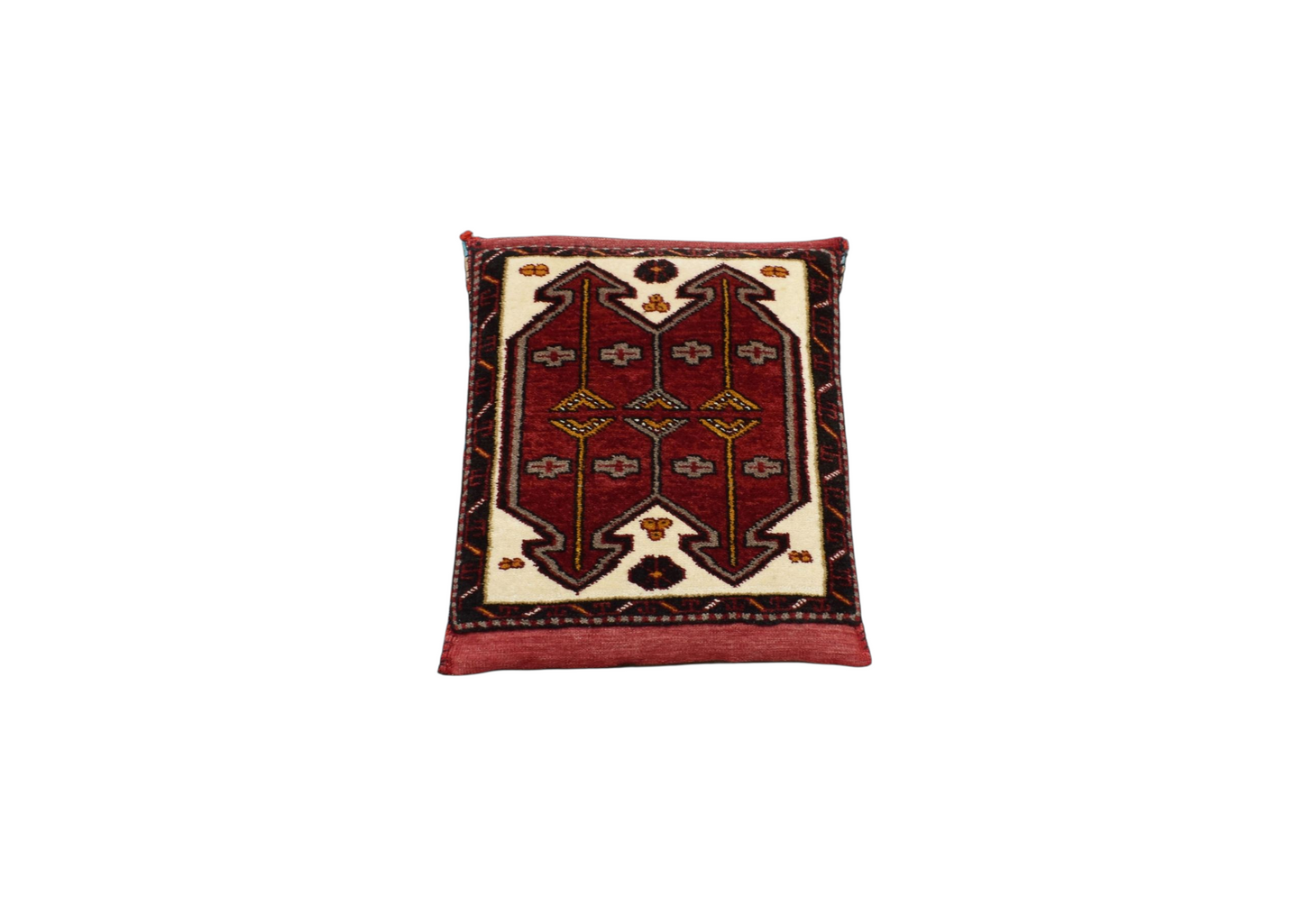 Kilim Antik El Dokuma Malatya Yün Halı Köşe Minderi 0367 - Yeni - Çok Renkli