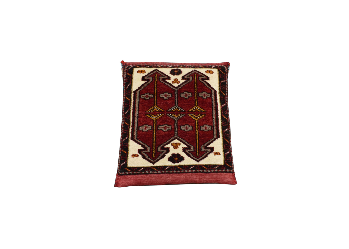 Kilim Antik El Dokuma Malatya Yün Halı Köşe Minderi 0367 - Yeni - Çok Renkli