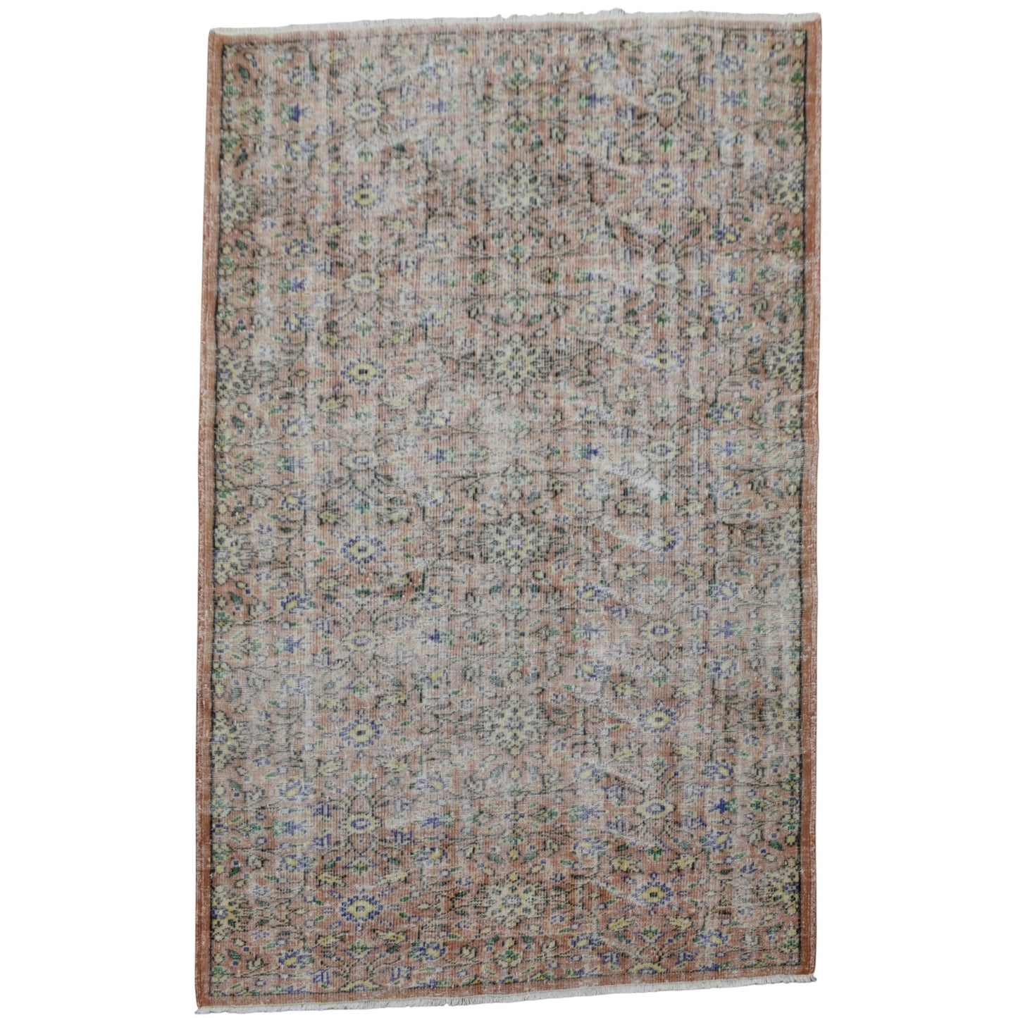 Kilim Antik El Dokuma Eskitme Yün Salon Halısı - Vintage 0370 - Çok Renkli