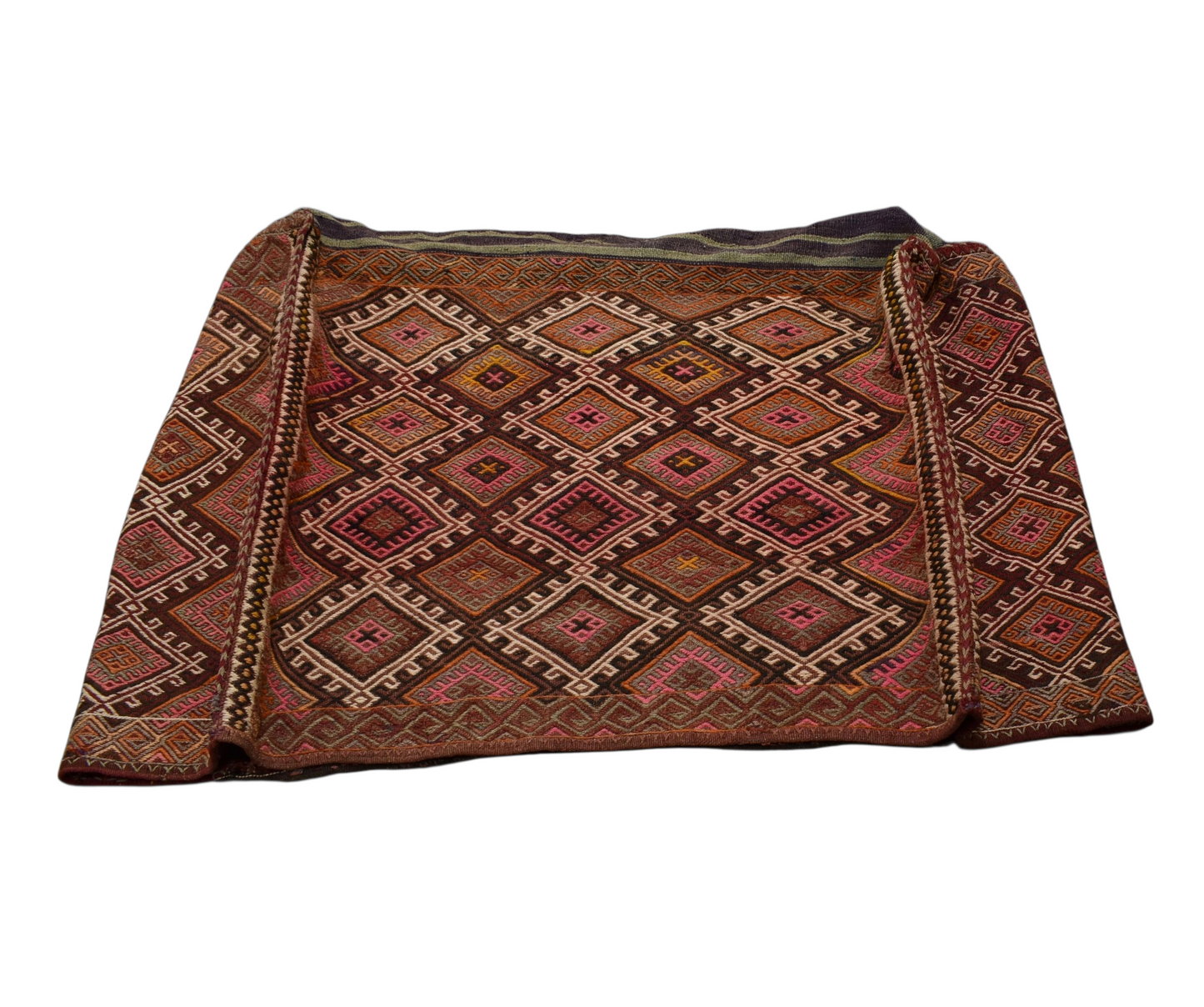 Kilim Antik El Dokuma Büyük Kağızman Beşik Yün Kilim 0371 - Antika - Çok Renkli