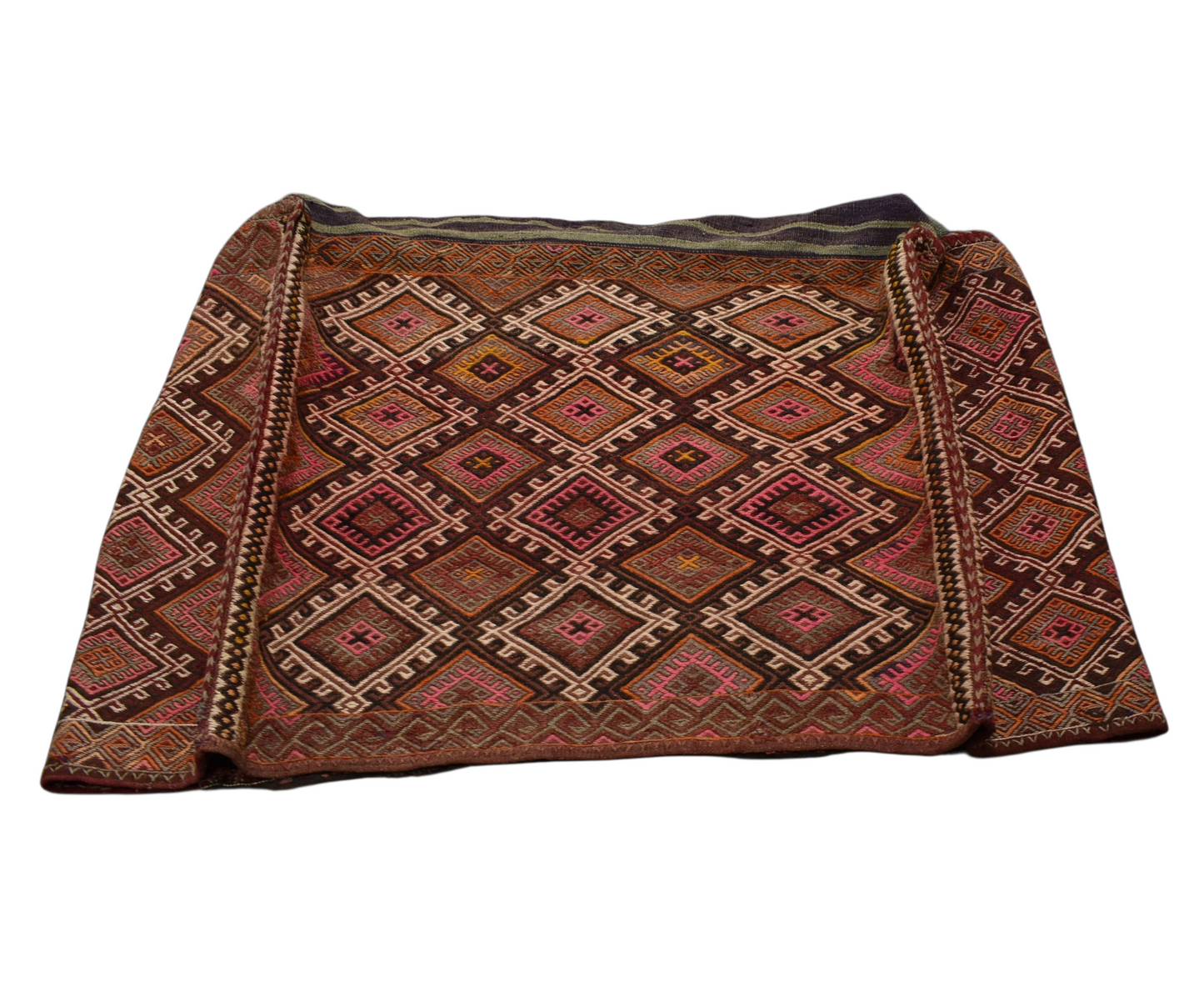 Kilim Antik El Dokuma Büyük Kağızman Beşik Yün Kilim 0371 - Antika - Çok Renkli
