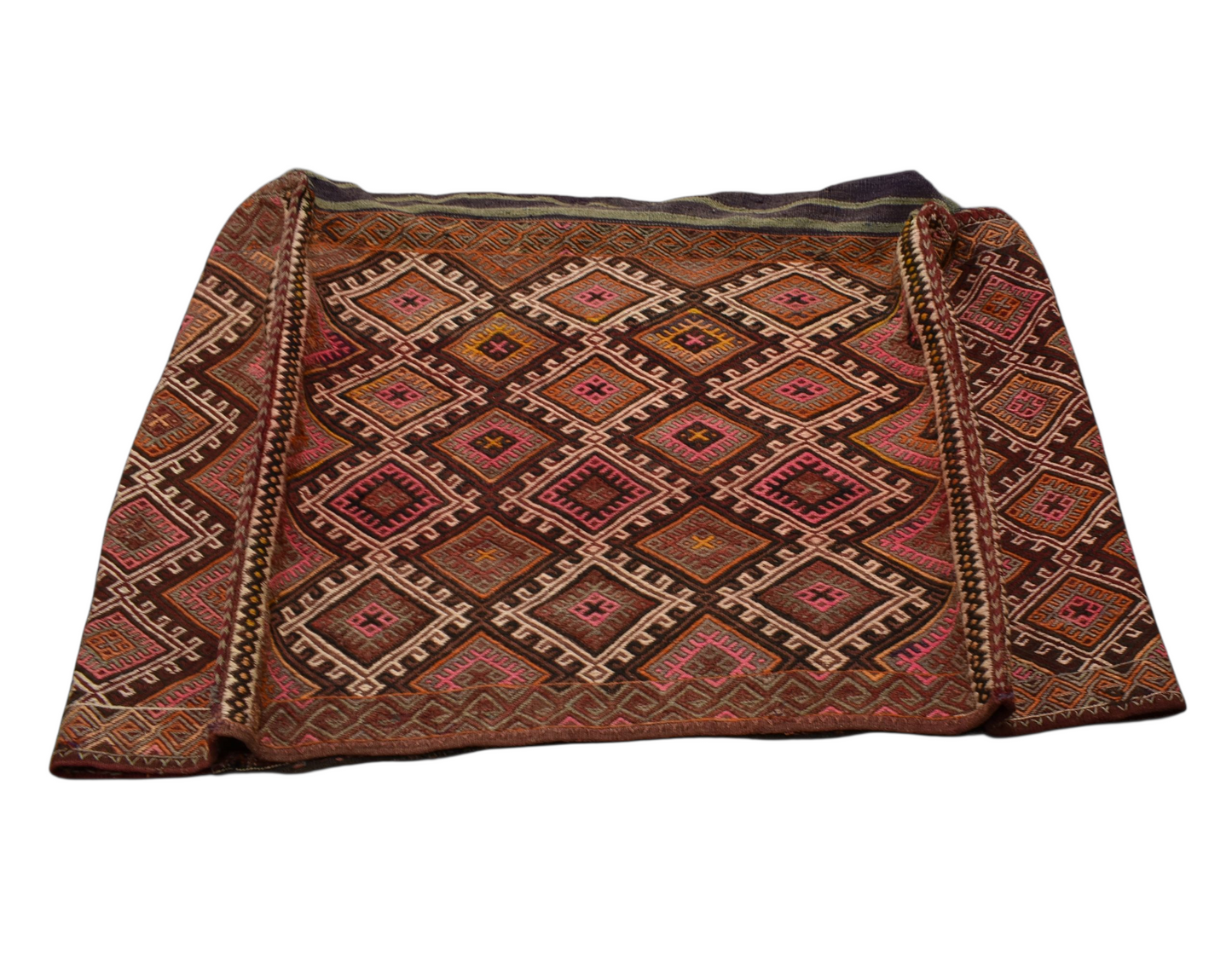 Kilim Antik El Dokuma Büyük Kağızman Beşik Yün Kilim 0371 - Antika - Çok Renkli