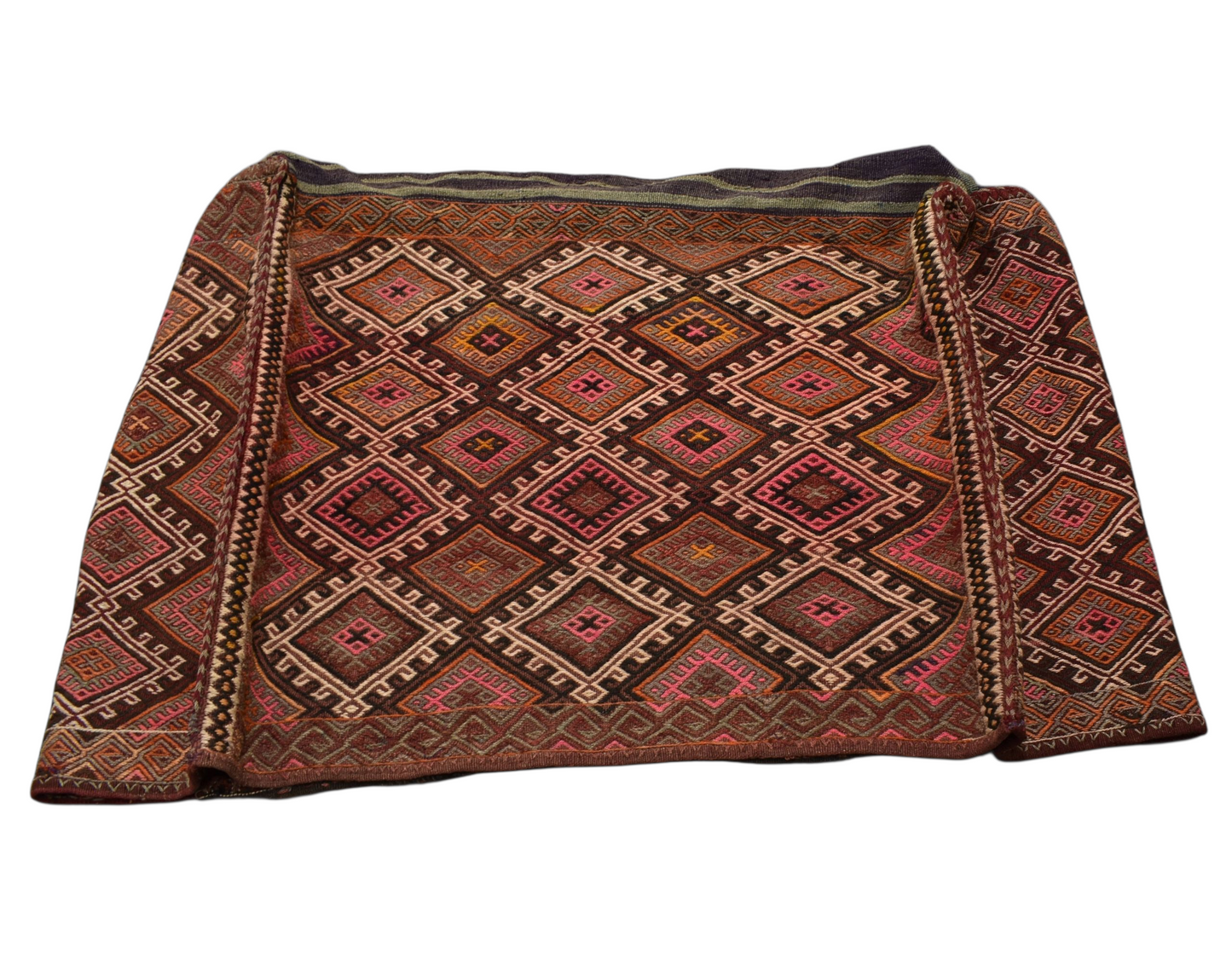 Kilim Antik El Dokuma Büyük Kağızman Beşik Yün Kilim 0371 - Antika - Çok Renkli