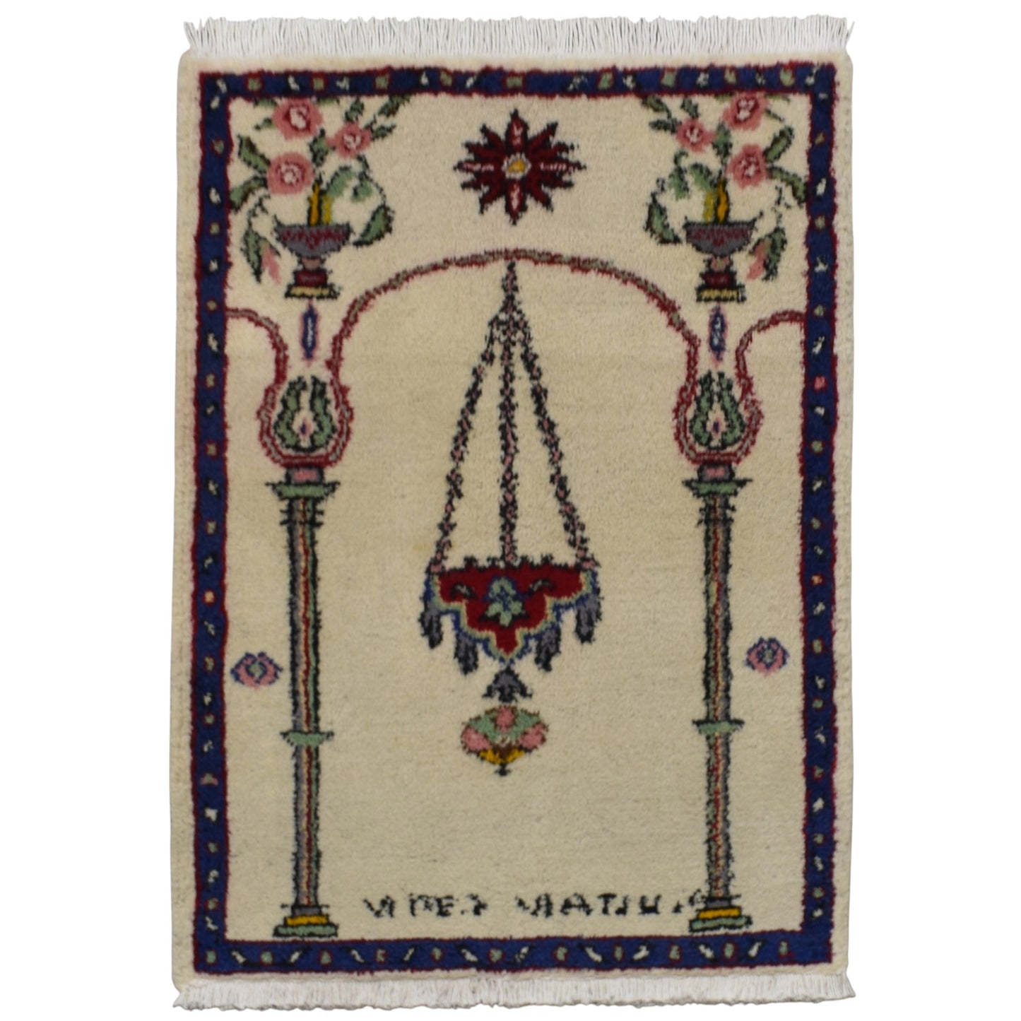 Kilim Antik El Dokuma Burdur Seccade Yün Halı - Yeni 0380 - Çok Renkli