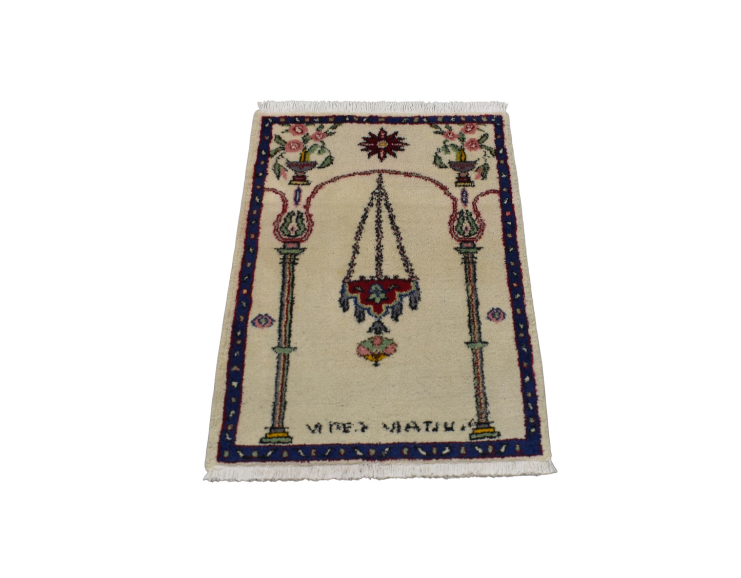 Kilim Antik El Dokuma Burdur Seccade Yün Halı - Yeni 0380 - Çok Renkli