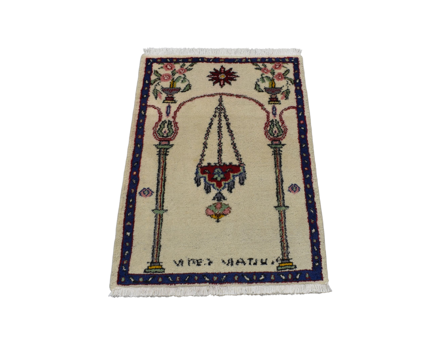 Kilim Antik El Dokuma Burdur Seccade Yün Halı - Yeni 0380 - Çok Renkli