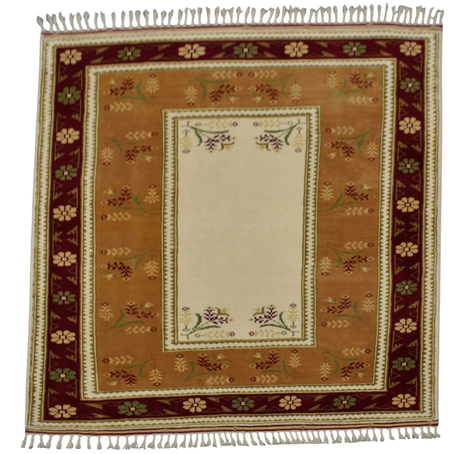 Kilim Antik El Dokuma Kirman Balıkesir Antik Yörük Yün Halı 0382 - Yeni - Çok Renkli
