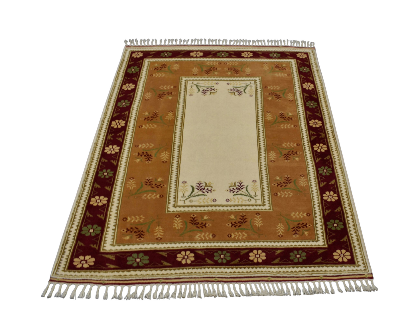 Kilim Antik El Dokuma Kirman Balıkesir Antik Yörük Yün Halı 0382 - Yeni - Çok Renkli