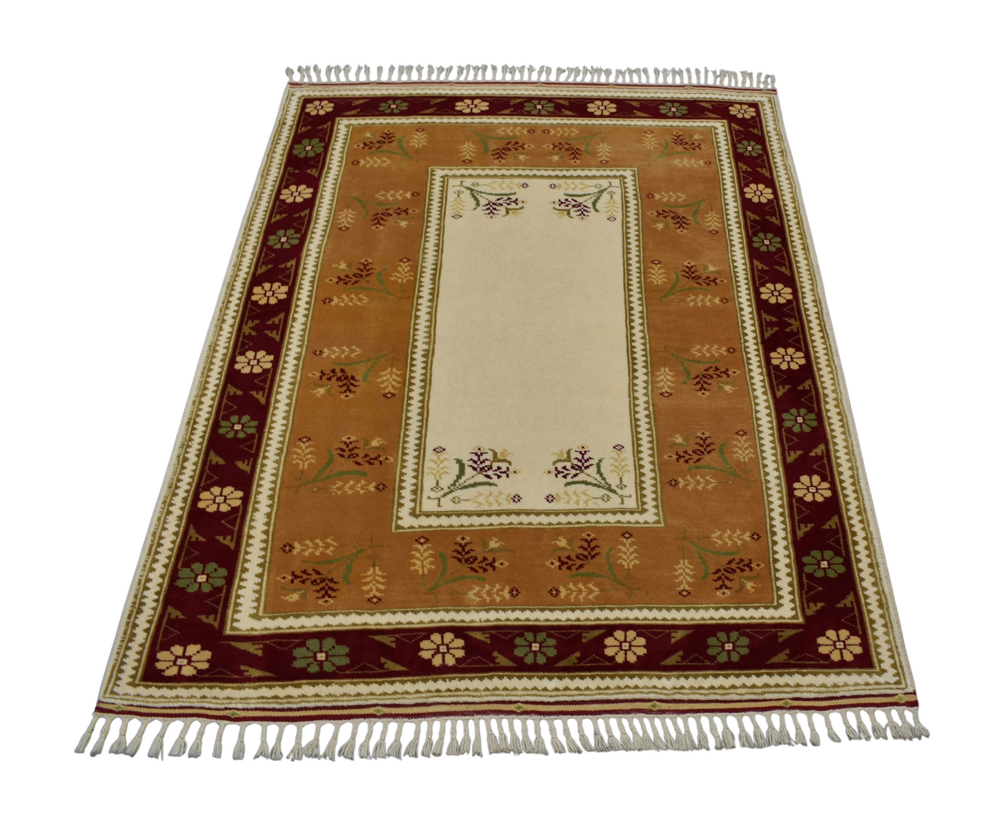 Kilim Antik El Dokuma Kirman Balıkesir Antik Yörük Yün Halı 0382 - Yeni - Çok Renkli