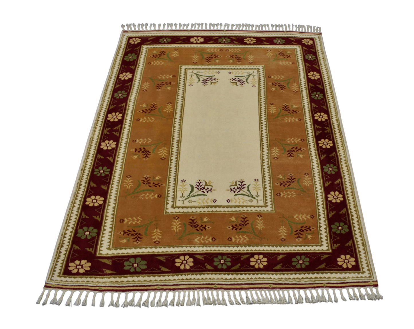 Kilim Antik El Dokuma Kirman Balıkesir Antik Yörük Yün Halı 0382 - Yeni - Çok Renkli