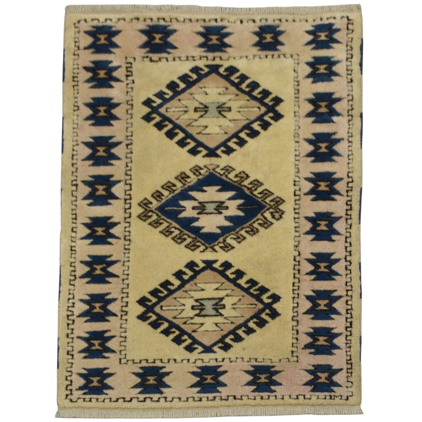 Kilim Antik El Dokuma İzmir Antik Yörük Yün Halı 0384 - Yeni - Çok Renkli