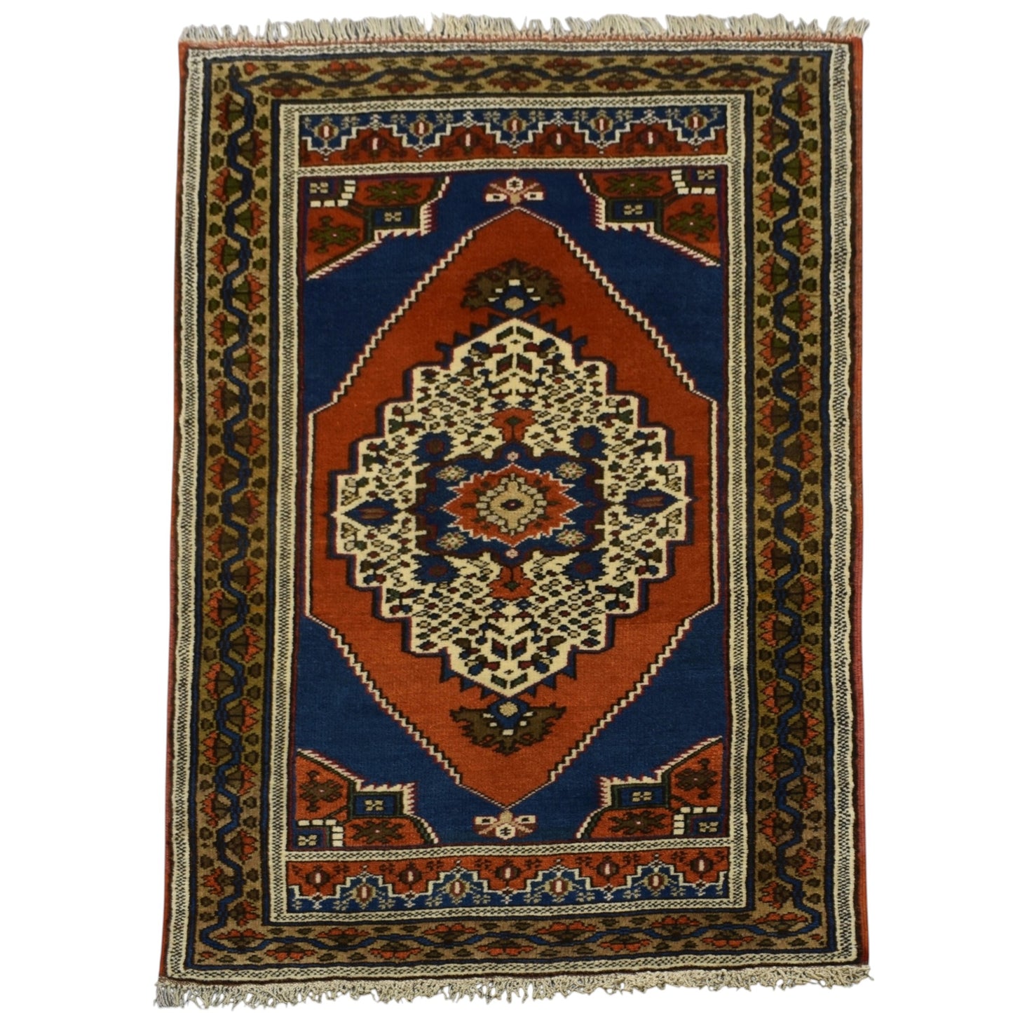 Kilim Antik El Dokuma Kirman Aksaray Taşpınar Yün Halı 0388 - Yeni - Çok Renkli
