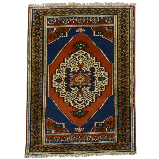 Kilim Antik El Dokuma Kirman Aksaray Taşpınar Yün Halı 0388 - Yeni - Çok Renkli