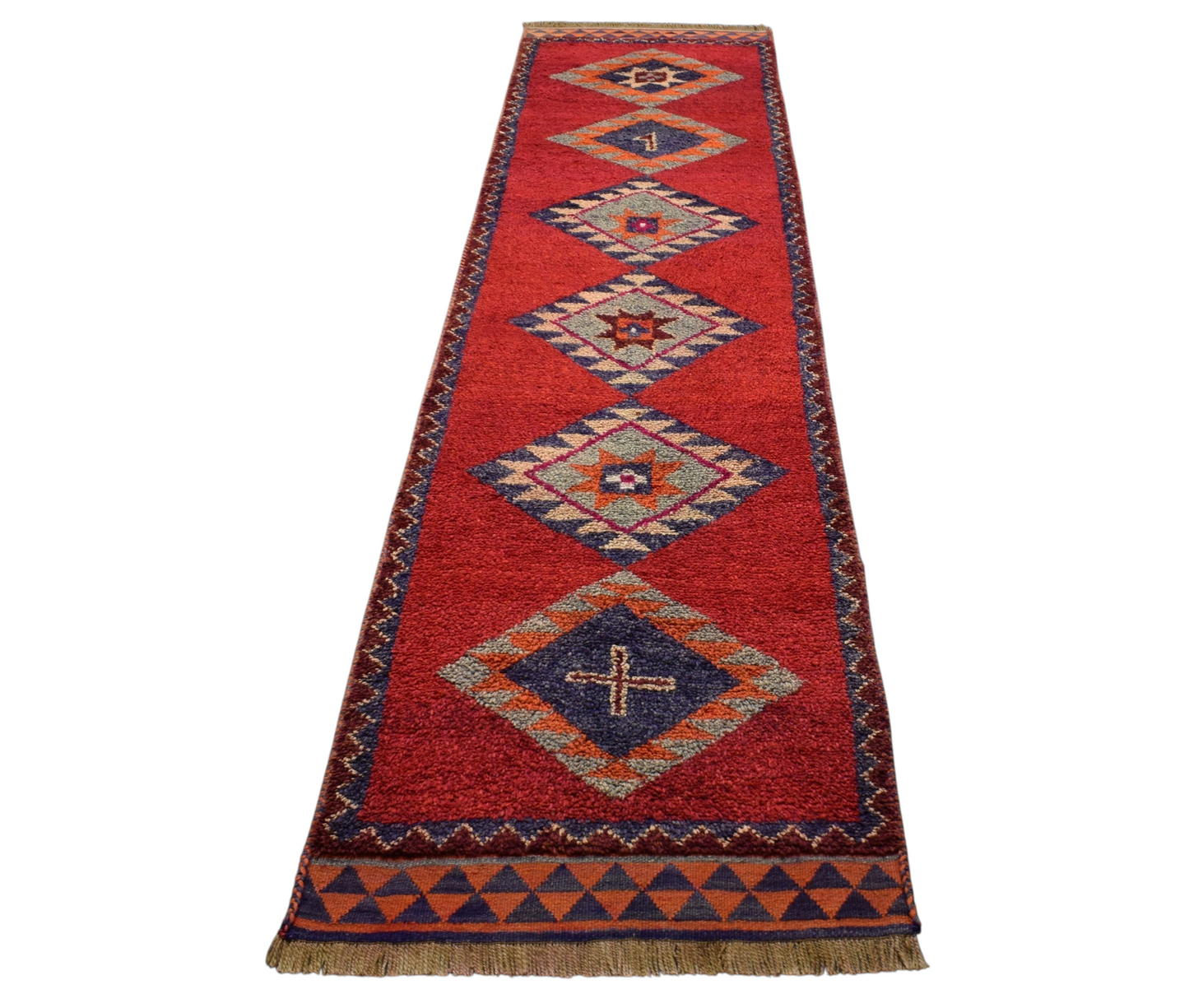 Kilim Antik El Dokuma Herki Yolluk Yün Halı 0391 - Yeni - Kırmızı