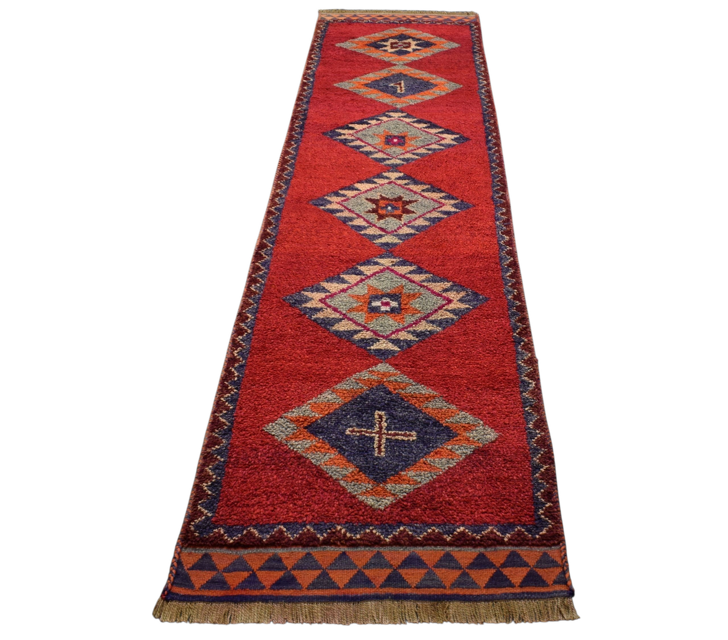 Kilim Antik El Dokuma Herki Yolluk Yün Halı 0391 - Yeni - Kırmızı