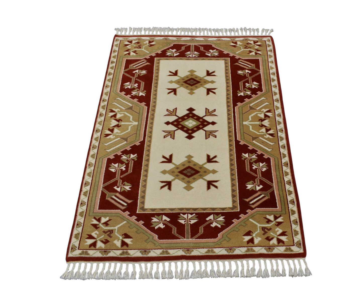 Kilim Antik El Dokuma Bozalan Milas Yün Halı 0398 - Yeni - Çok Renkli