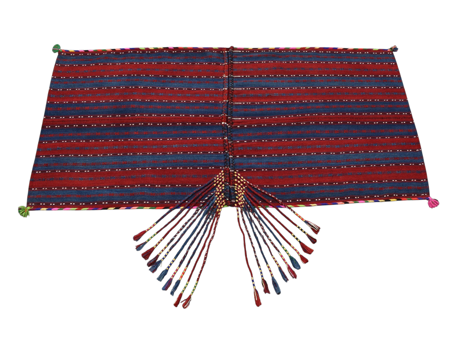 Kilim Antik El Dokuma Van Yün Kilim Heybe 0402 - Yeni - Çok Renkli