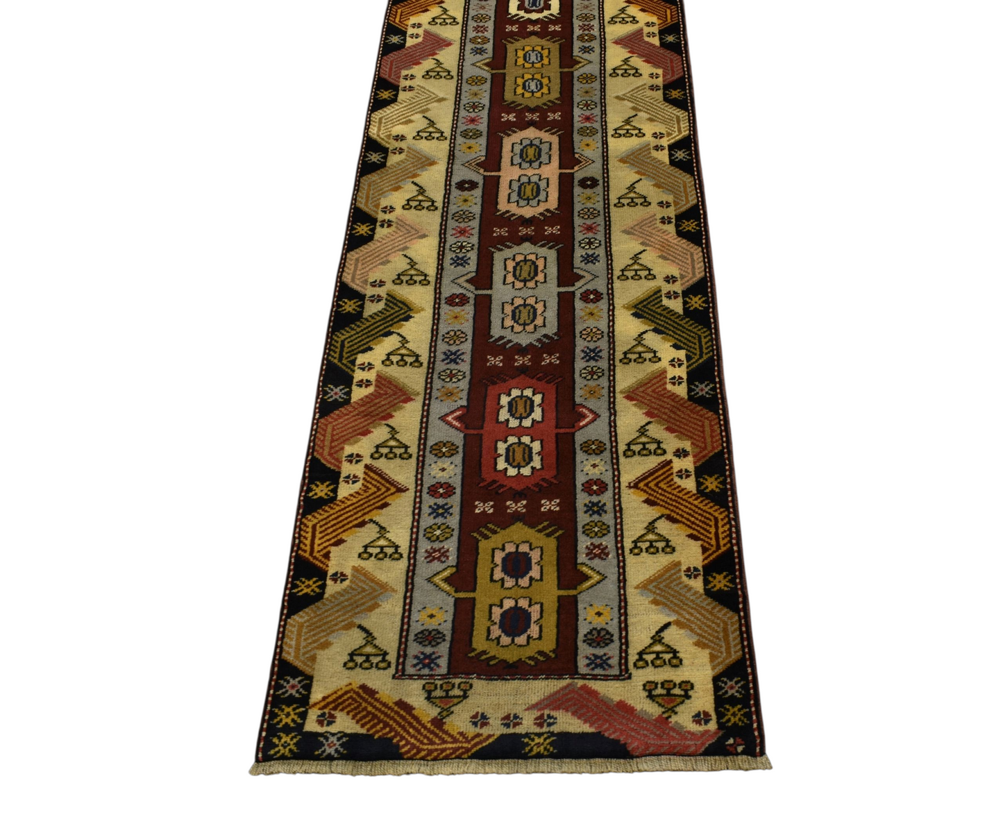 Kilim Antik El Dokuma Bozalan Milas Yolluk Yün Halı 0403 - Yeni - Çok Renkli