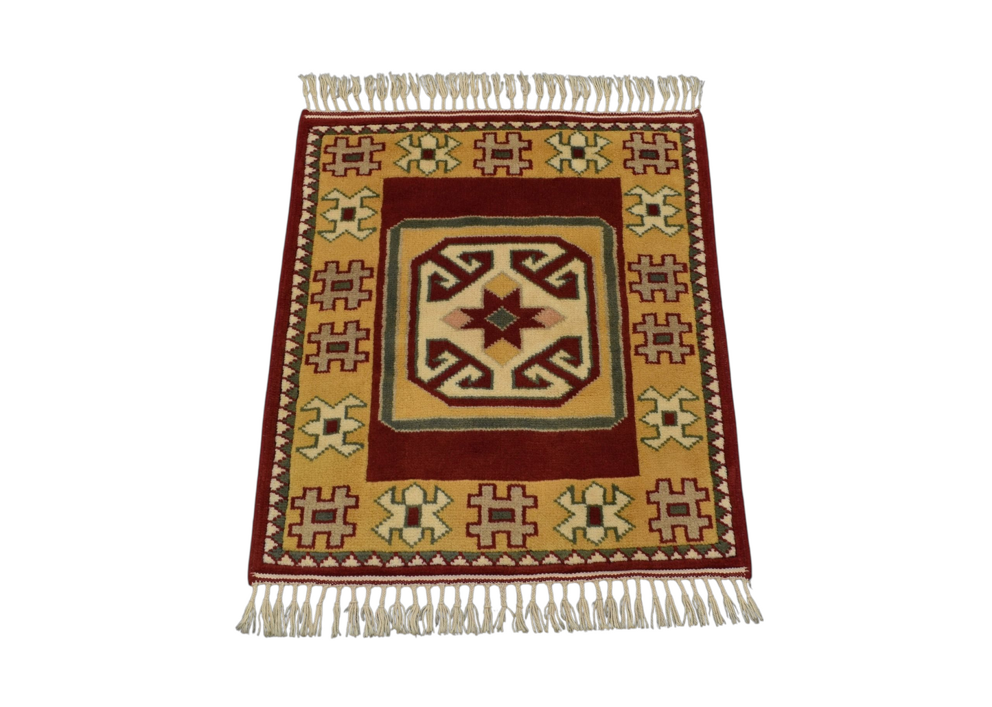 Kilim Antik El Dokuma Bozalan Milas Yün Halı 0404 - Yeni - Çok Renkli