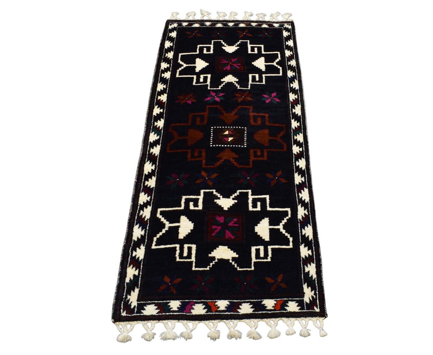 Kilim Antik El Dokuma Şavak Yolluk Yün Halı 0405 - Yeni - Çok Renkli