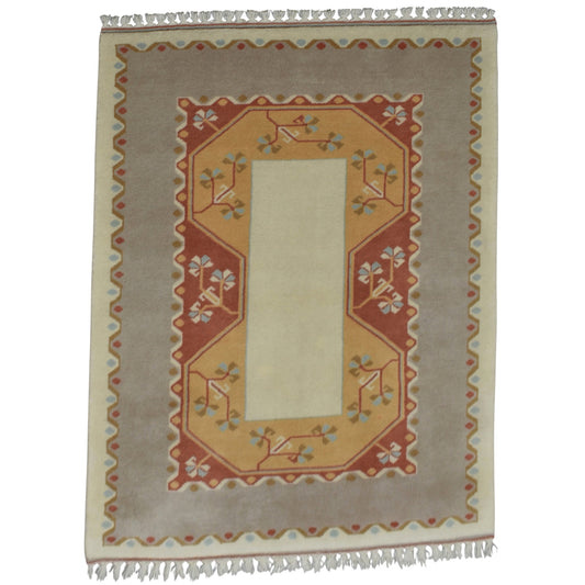Kilim Antik El Dokuma Milas Yün Halı 0408 - Yeni - Bej