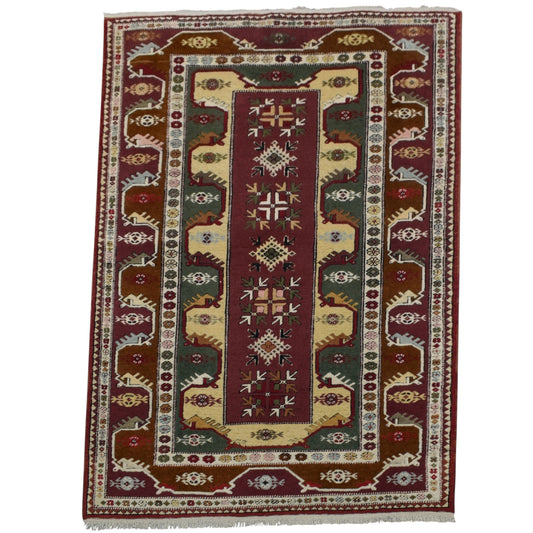 Kilim Antik El Dokuma Bozalan Milas Yün Halı 0409 - Yeni - Çok Renkli