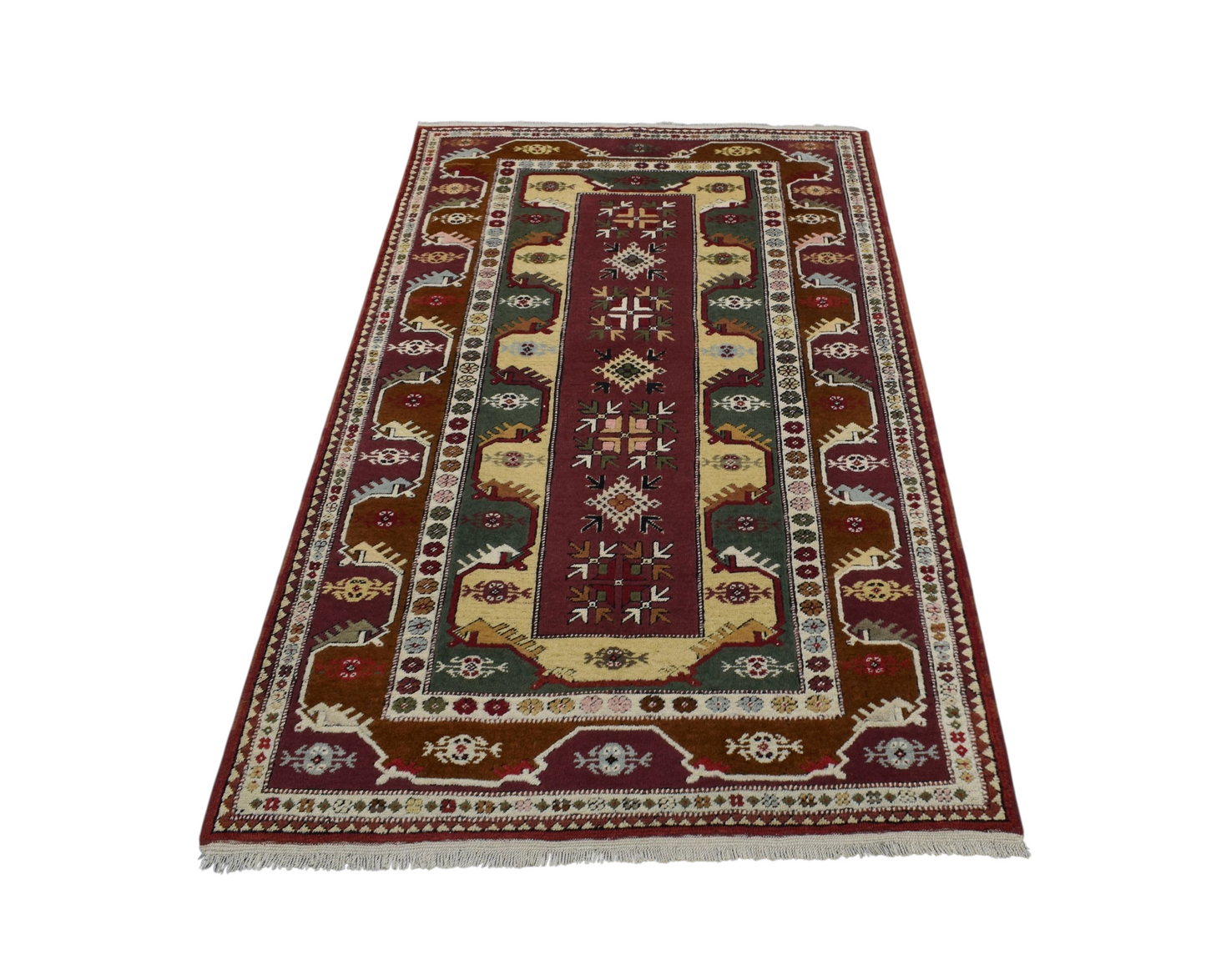 Kilim Antik El Dokuma Bozalan Milas Yün Halı 0409 - Yeni - Çok Renkli
