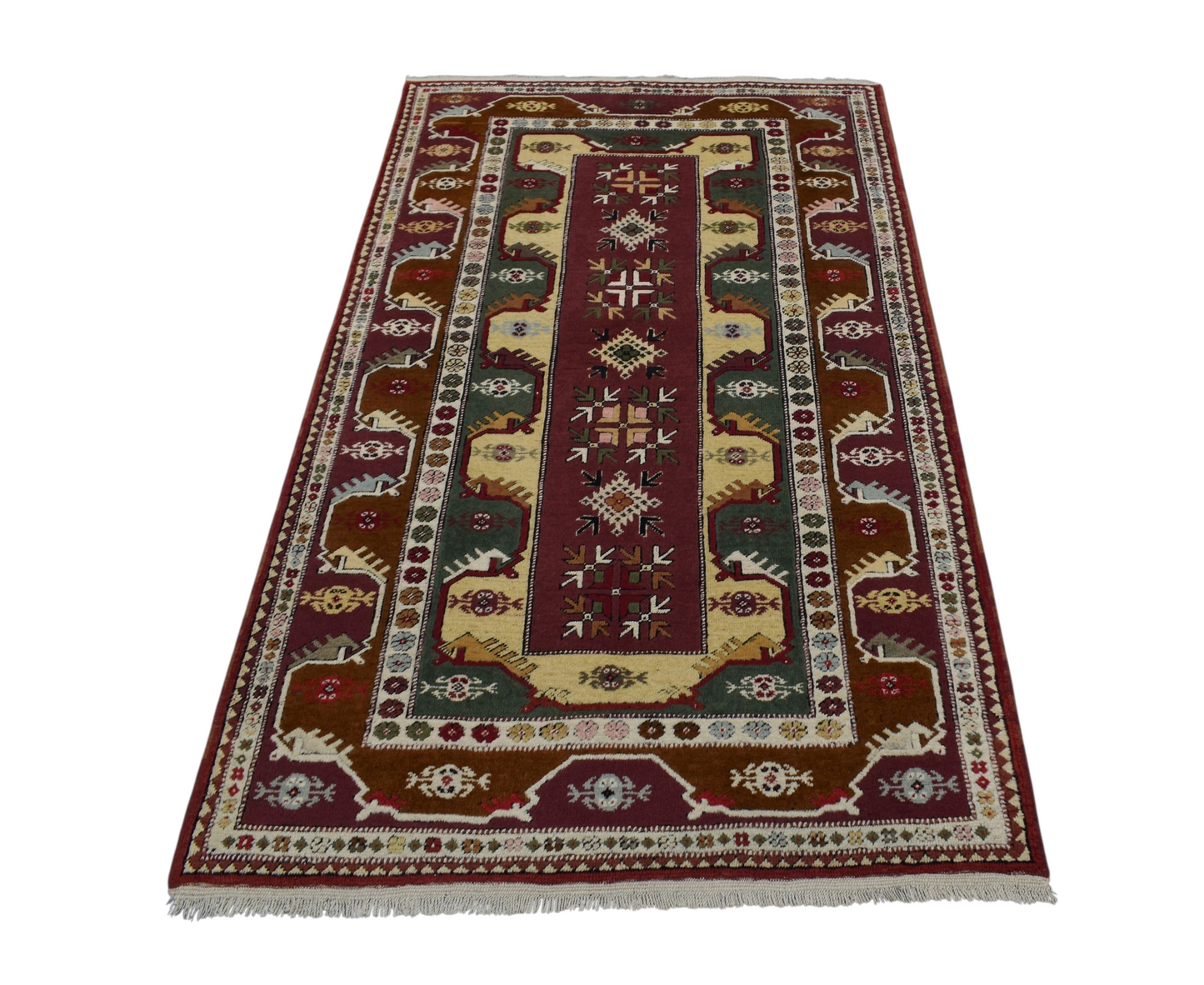 Kilim Antik El Dokuma Bozalan Milas Yün Halı 0409 - Yeni - Çok Renkli