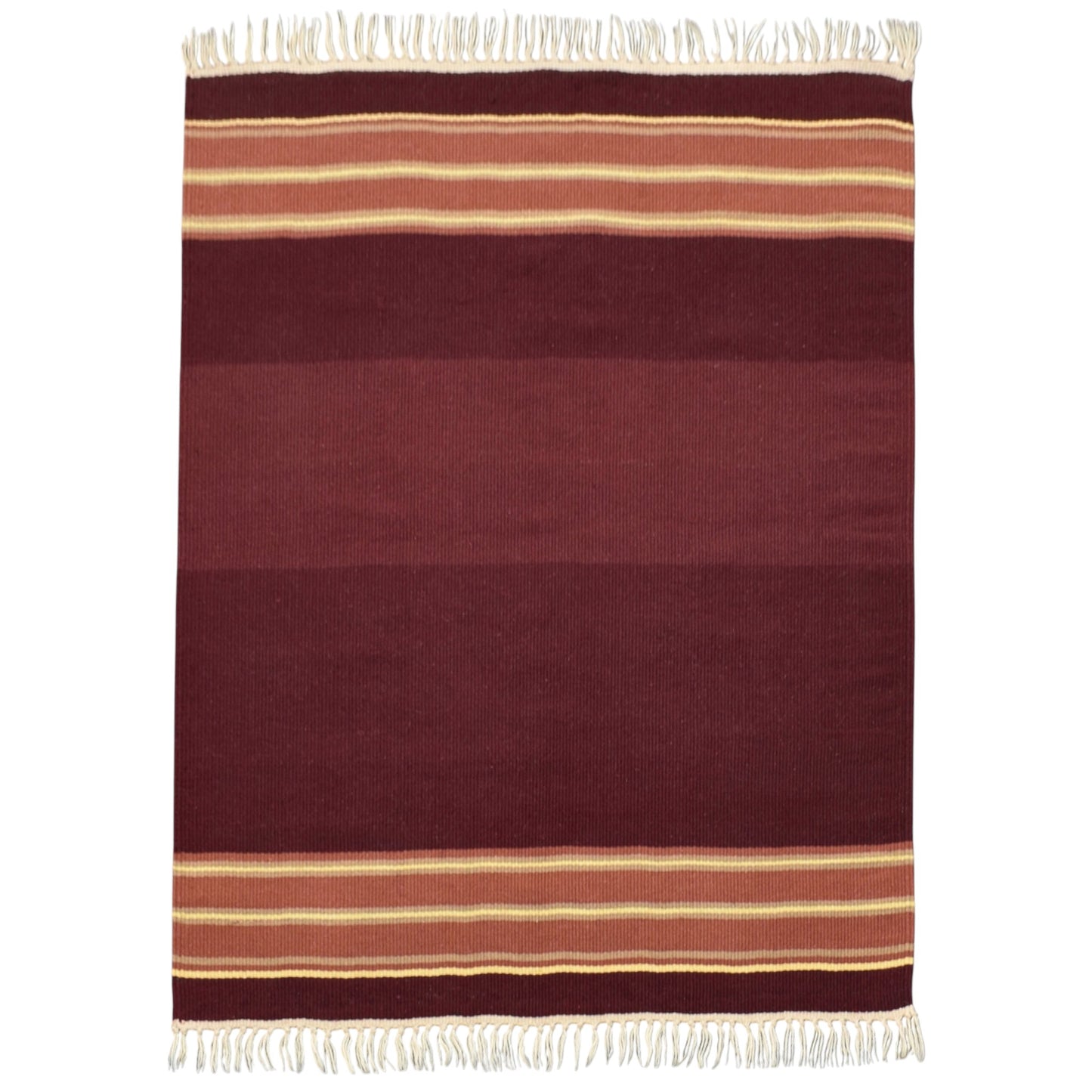 Kilim Antik El Dokuma Tek Renk Balıkesir Yün Kilim 0416 - Yeni - Bordo