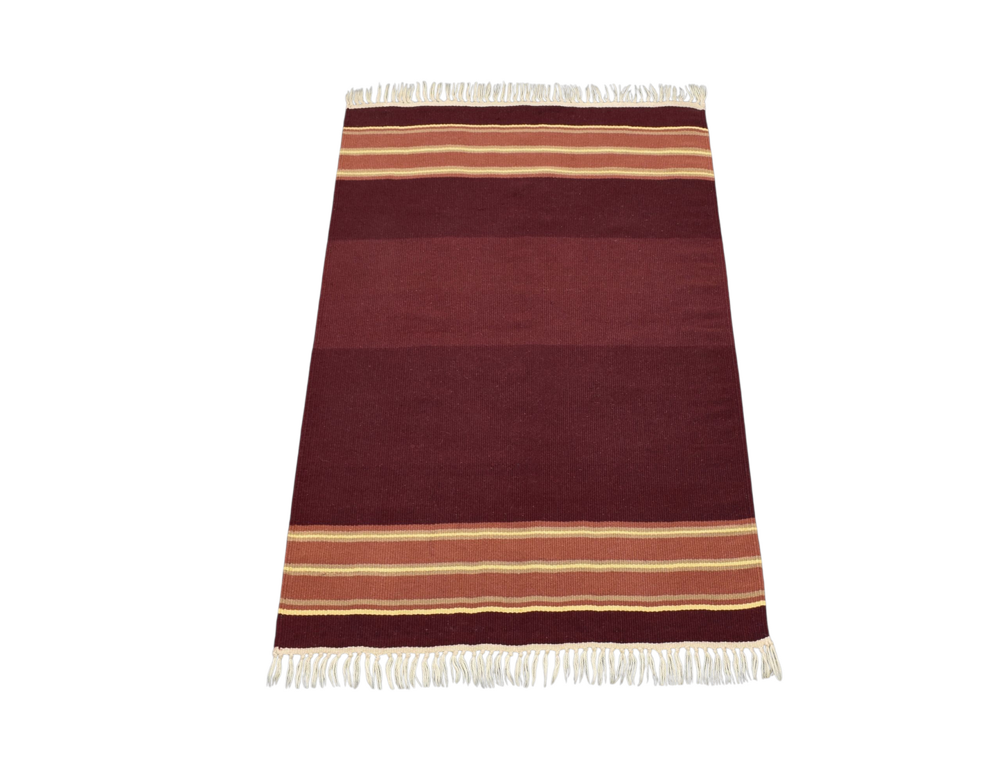 Kilim Antik El Dokuma Tek Renk Balıkesir Yün Kilim 0416 - Yeni - Bordo