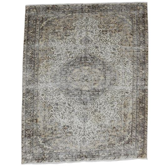 Kilim Antik El Dokuma 4m2 Eskitme Naturel Yün Halı 0424 - Vintage - Çok Renkli