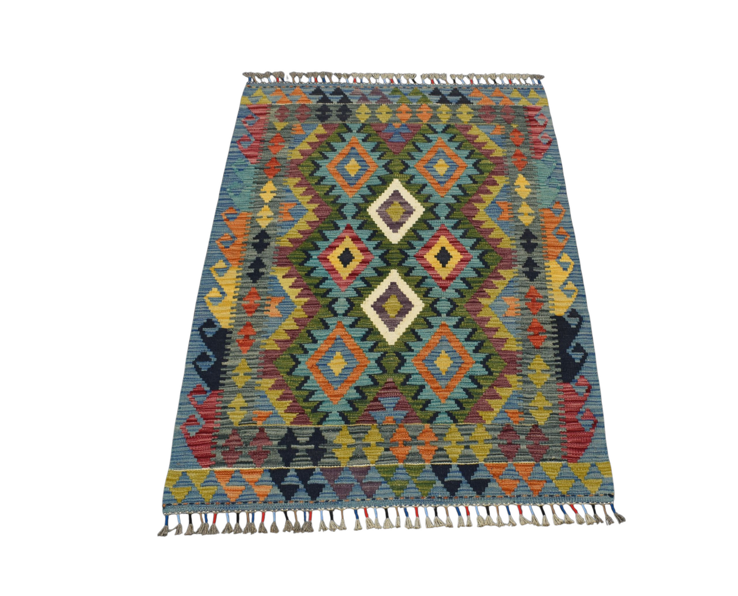 Kilim Antik El Dokuma Kemaliye Horasan Türkmenleri Yün Kilim 0425 - Yeni - Çok Renkli