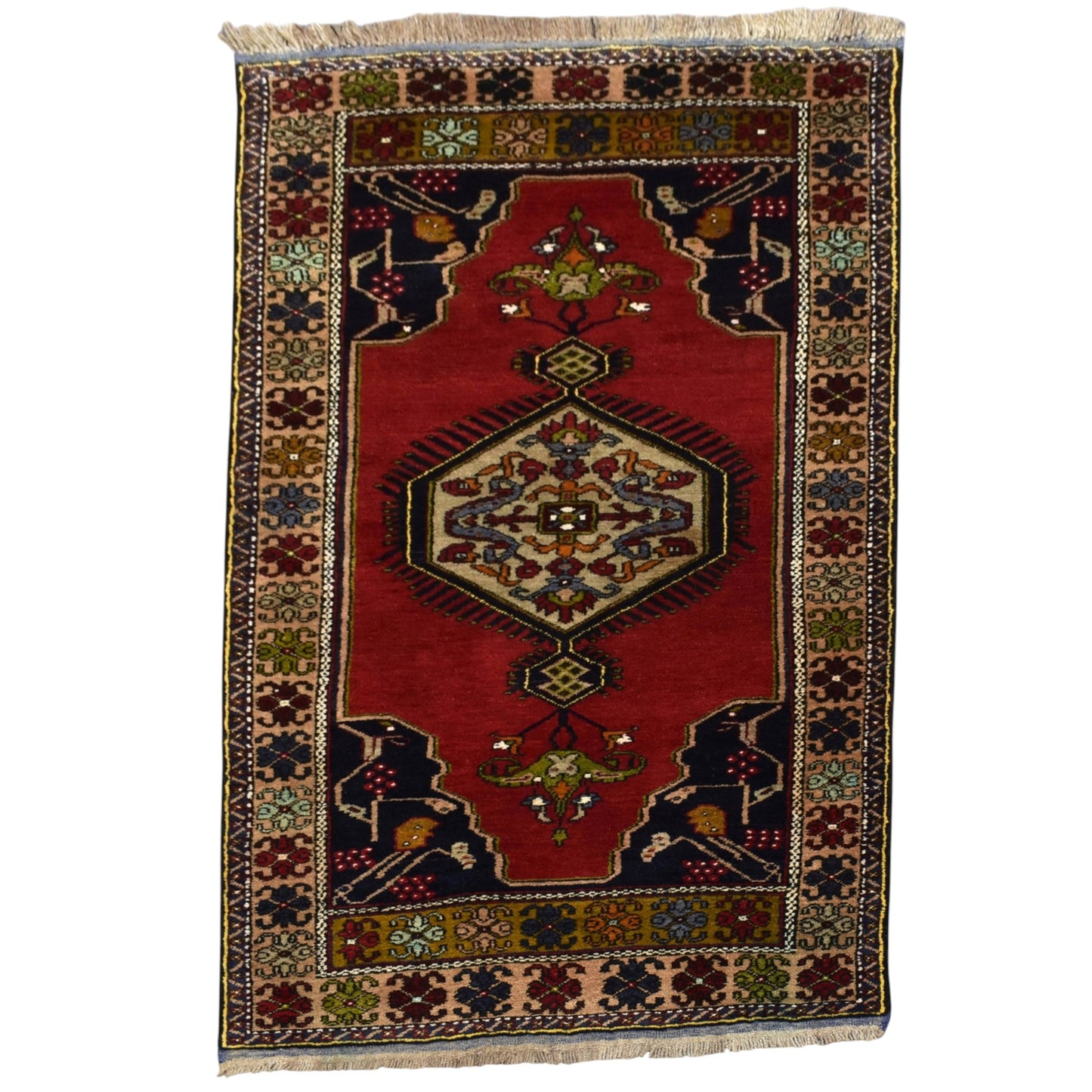 Kilim Antik El Dokuması Yahyalı Yün Halı 0427 - Yeni - Çok Renkli