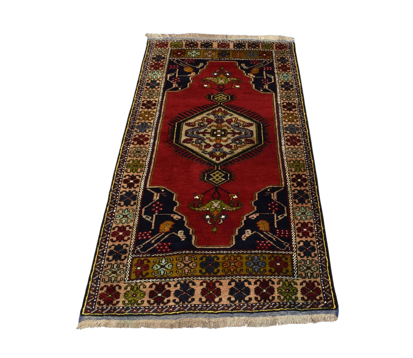 Kilim Antik El Dokuması Yahyalı Yün Halı 0427 - Yeni - Çok Renkli