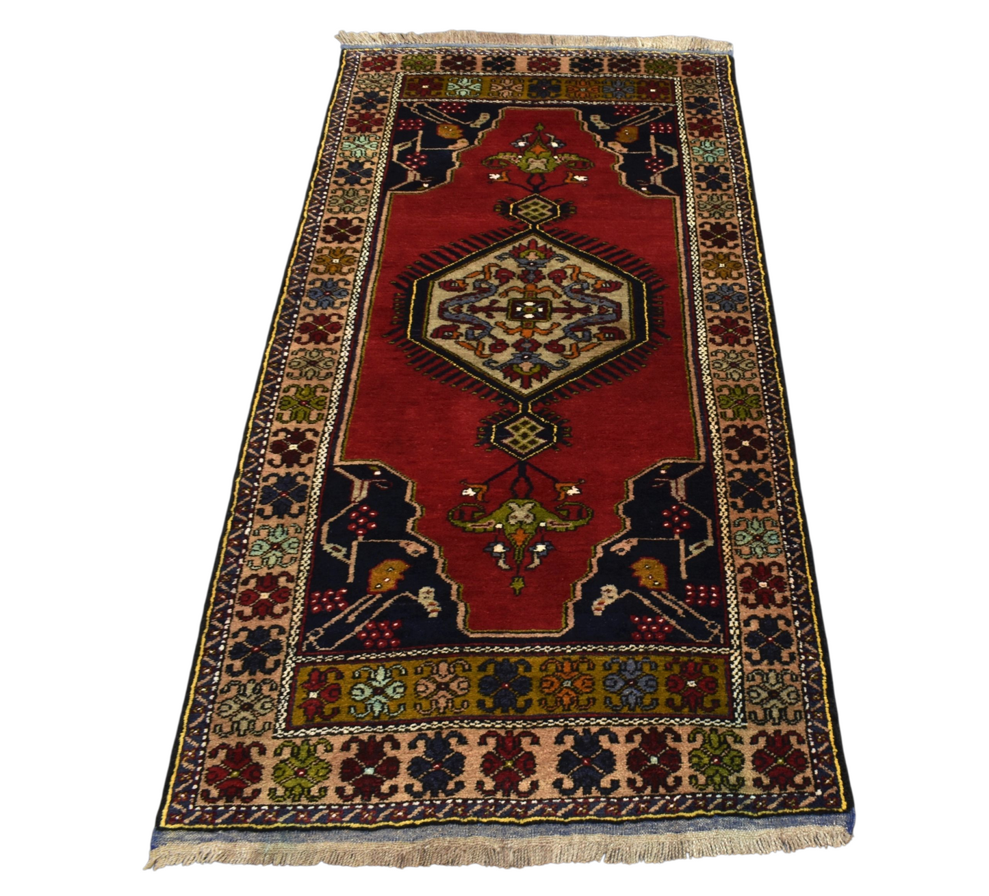 Kilim Antik El Dokuması Yahyalı Yün Halı 0427 - Yeni - Çok Renkli
