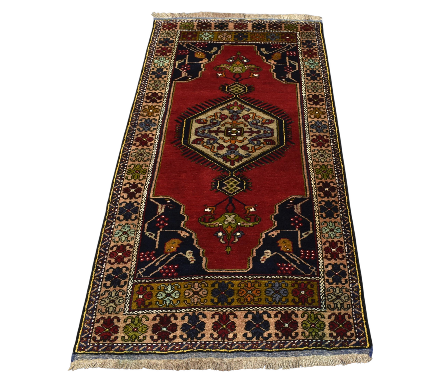 Kilim Antik El Dokuması Yahyalı Yün Halı 0427 - Yeni - Çok Renkli