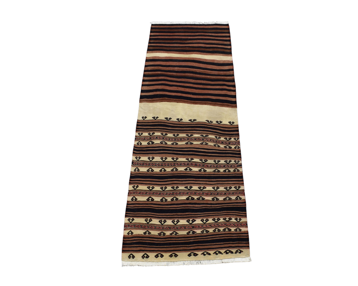 Kilim Antik El Dokuma Yağcıbedir Balıkesir Yörük Yün Kilim 0428 - Antika - Çok Renkli