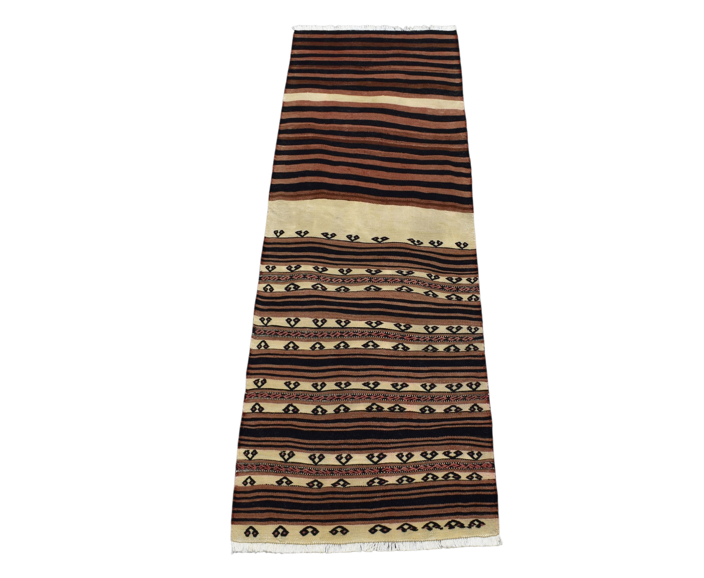 Kilim Antik El Dokuma Yağcıbedir Balıkesir Yörük Yün Kilim 0428 - Antika - Çok Renkli