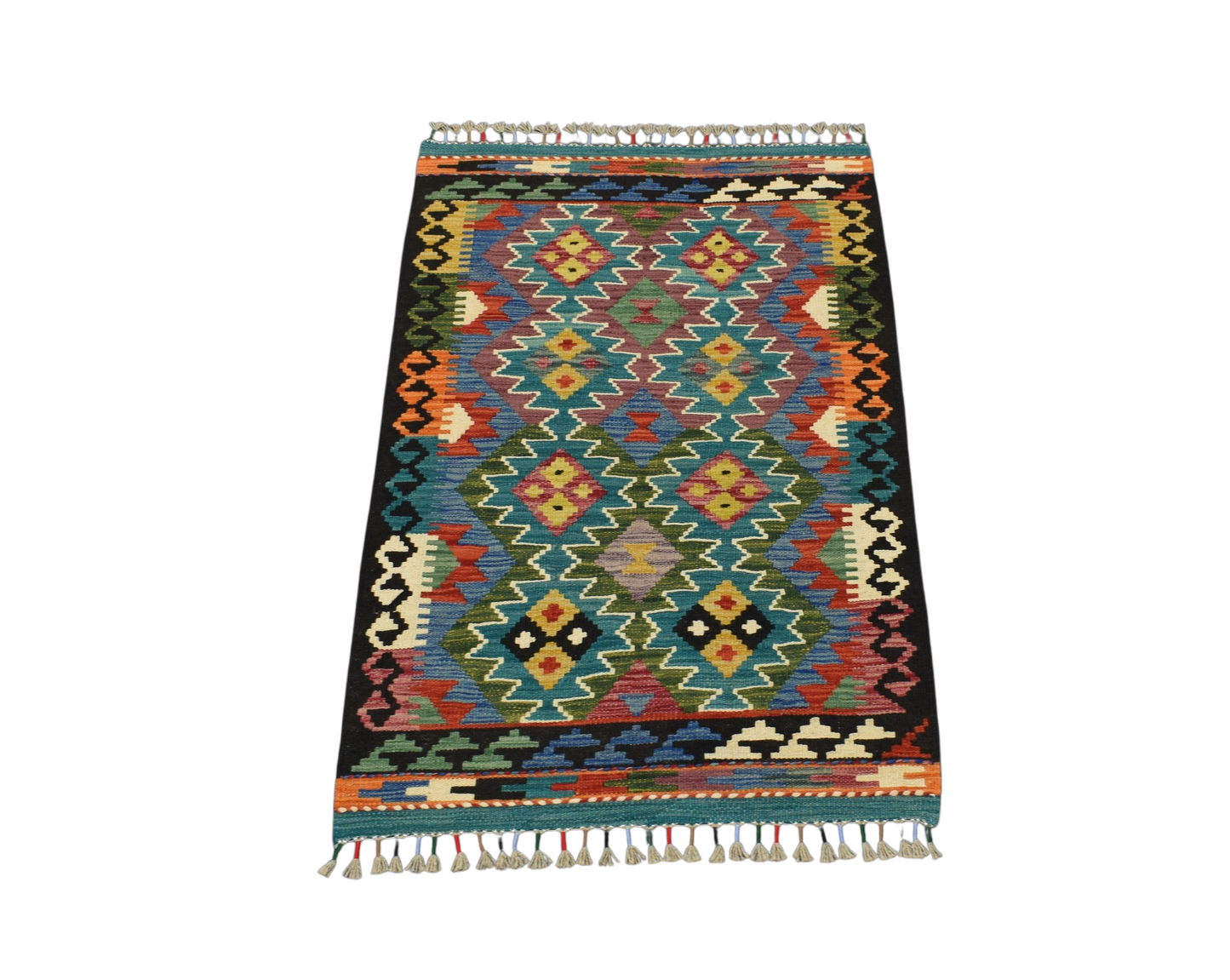 Kilim Antik El Dokuma Cerit Yörükleri İran Yün Kilim 0431 - Yeni - Çok Renkli