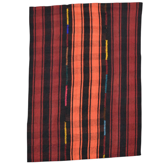 Kilim Antik El Dokuma Ekoseli Sofra Yün Kilim 0432 - Yeni - Çok Renkli