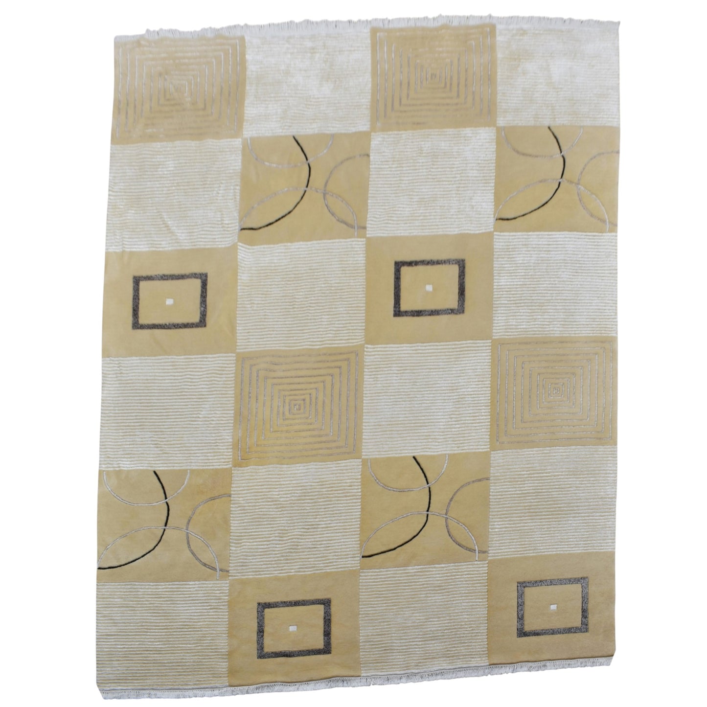 Kilim Antik El Dokuma 6m2 İpekli Nepal Yün Salon Halısı 0434 - Yeni - Çok Renkli